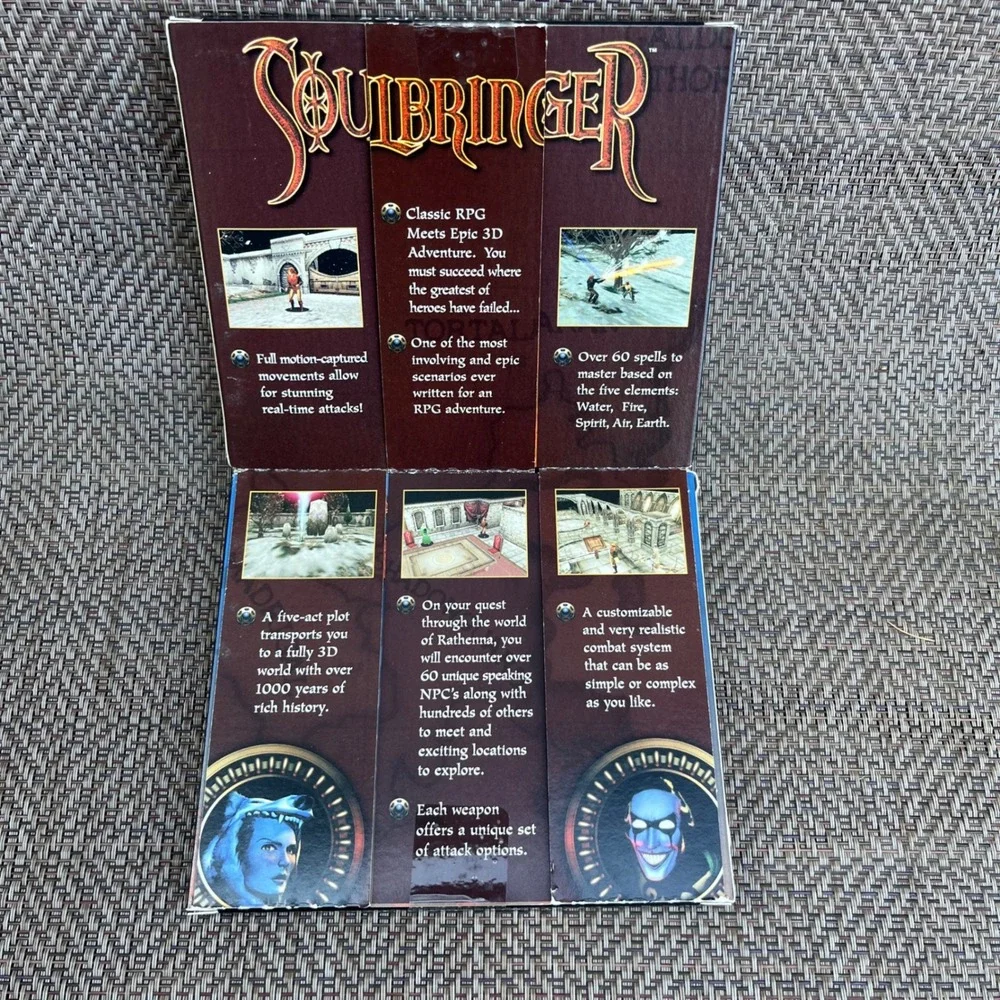 Planescape Torment Soulbringer PC Big Box Dual Jewel AD&D RPG Windows 95 98